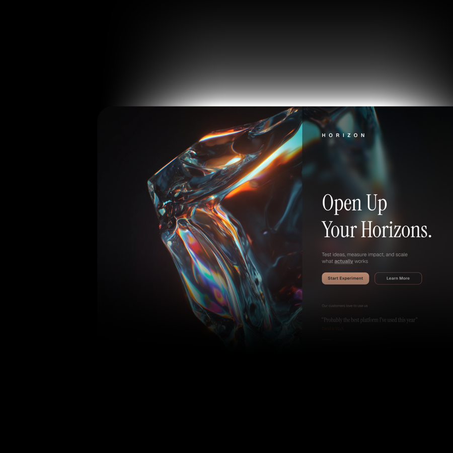 Orb fade — Square, the shot fading into a bright white edge over a dark orb.